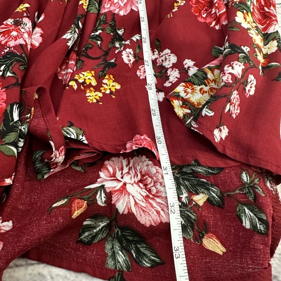 Umgee USA Burgundy Floral Boho Mini Dress – Size Small NWT - Picture 11 of 13
